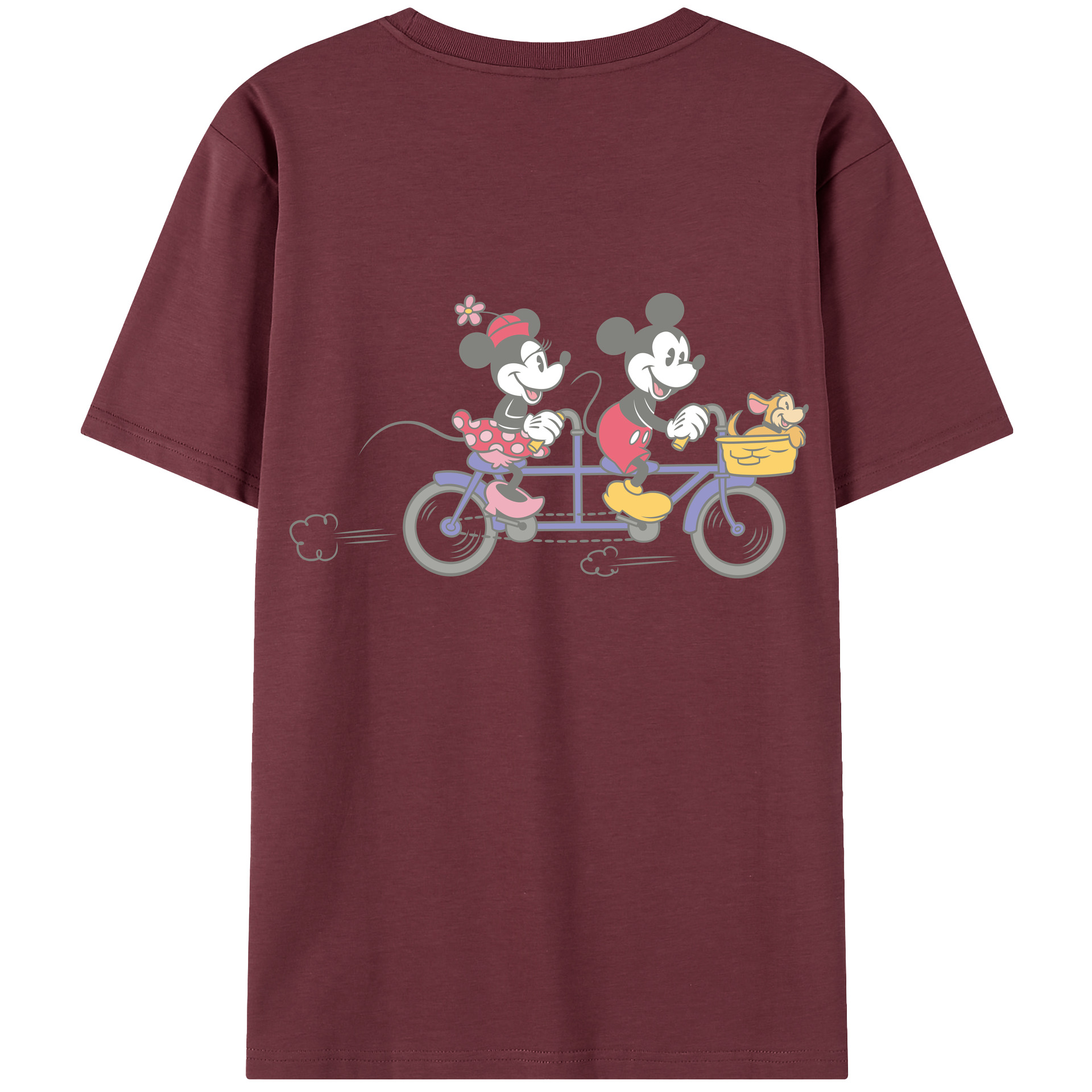 （画像用） ミッキーマウス Mickey Mouse 綿100％半袖Tシャツ（背面プリント）